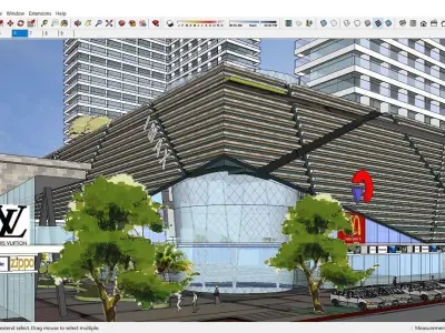 Sketchup Commercial Complex P5 3D model