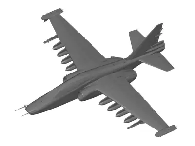 Su-25 fighter jet 3D model