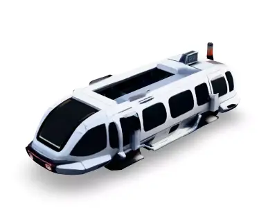Futuristic Maglev Train 3D Model Low-poly 3D model