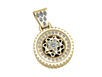Gear pendant 3D printable model       3D print model