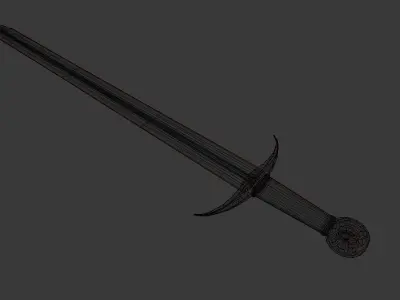Sword Low-poly 3D model 29