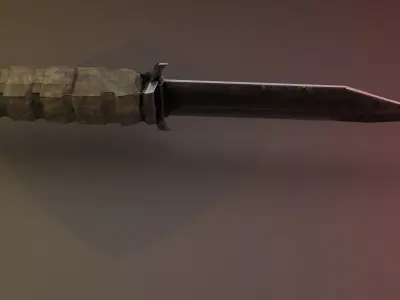 Knife Low-poly 3D model