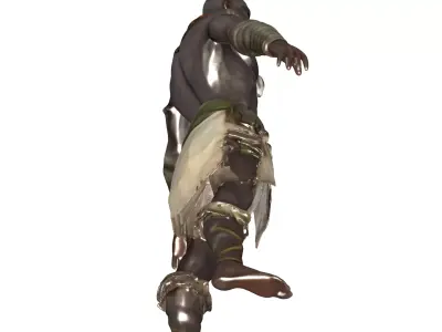 Realistic Tribal Warrior 3D Character Game Ready Model 3D model