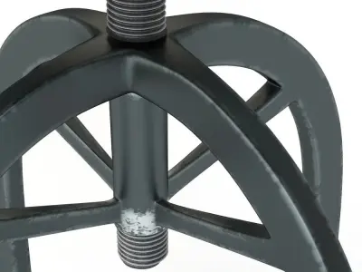 Adjustable Industrial Bar Stool 3D model