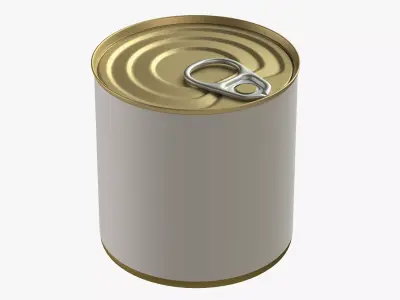canned food round tin metal aluminium can 11 3D model