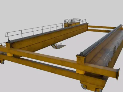 Overhead LT Structure Crane Low-poly 3D model