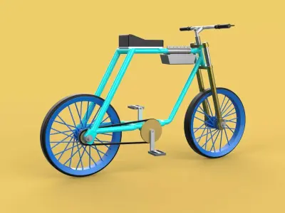 FAT BIKE EBIKE ELECTRIC BICYCLE RETRO 3D model