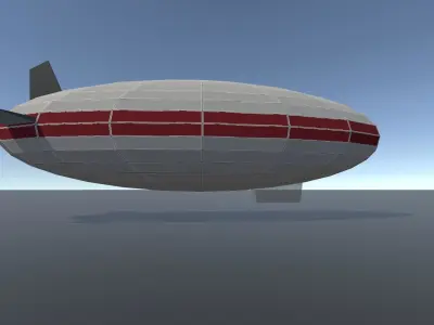 Lowpoly Blimp - Game Ready airship 3D model