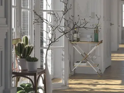  Dried Twigs Vase Model 