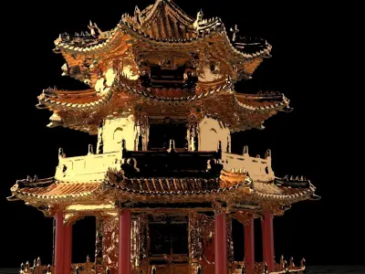 Chinese ancient tower 3D model buy