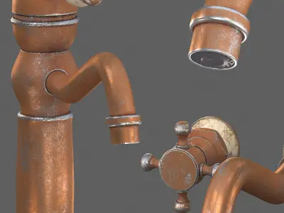 Chester Classic Style Kitchen Tap 3D model