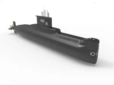 KRI NANGGALA type 209 1300 402 3D model