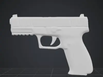 Glock gun Low-poly 3D model get