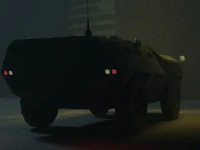 Fiat 6614 - Wheeled Armoured Personnel Carrier Low-poly 3D model