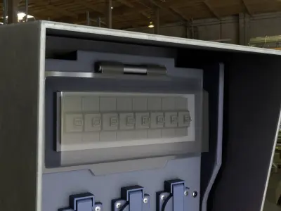 Power Sockets Distributor Box with Fuse Module  Low-poly 3D model
