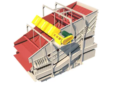 zaranda sludge dewatering machine 3D model