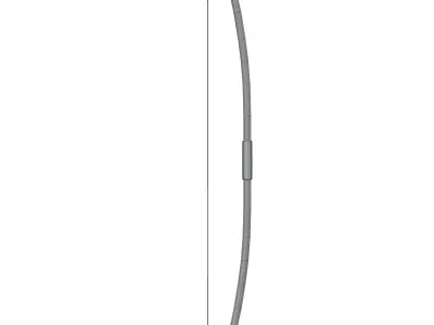 Long Bow with Arrows and Quiver  Low-poly 3D model