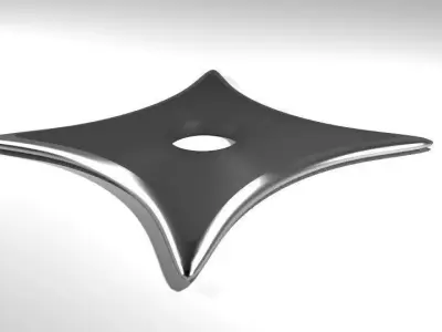 Throwing Star - Type 3 3D model