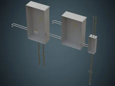 Utility Box 1A Low-poly 3D model