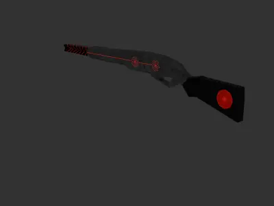 shotgun Low-poly 3D model