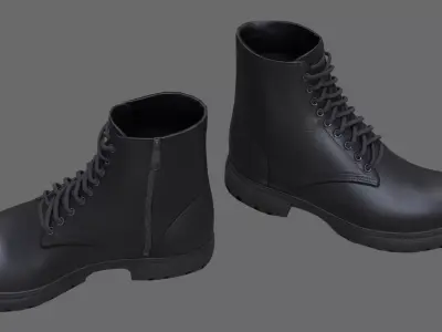 Tactical Cargo Pants Boots 01 Low-poly 3D model