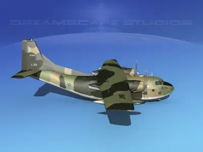 Fairchild C-123B Provider USAF 5 3D model
