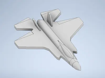  f-35 inspired fighter jet model toy 3D print model