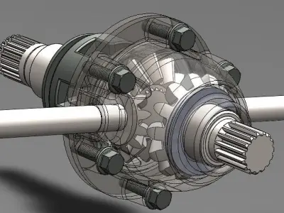 Differential Gearbox 3D model