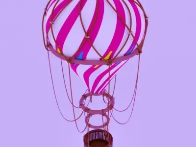 AIR BALLOON Low-poly 3D model 3