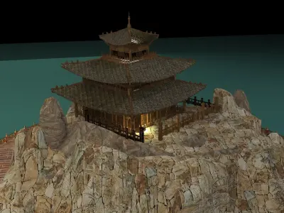 Chinese ancient house 3D model 16