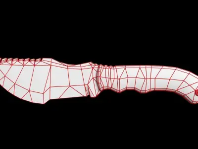 Tracker knife Low Poly PBR Low-poly 3D model