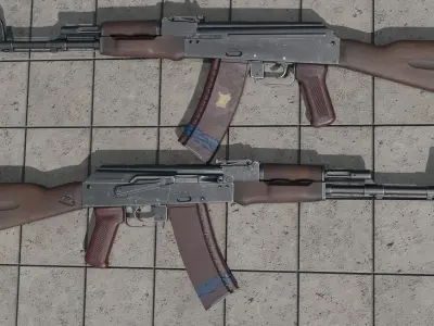 AK-74 Kalashnikov Rifle 3D model