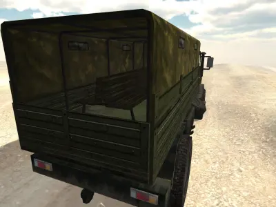 Army Cargo Military Truck  Lowpoly unity Low-poly 3D model