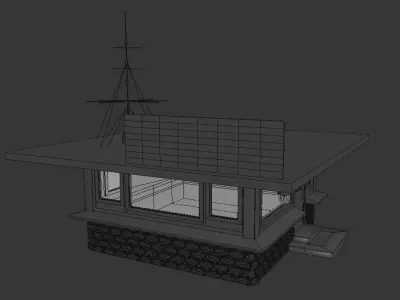 Military post control 3D model
