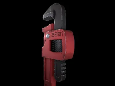 Pipe Wrench Low-poly 3D model buy