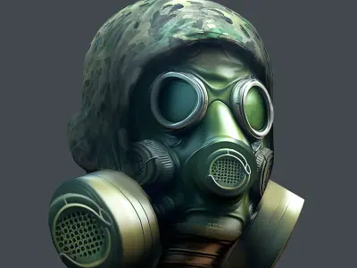 Helmet 3d model military combat Military scifi Low-poly 3D model Low-poly 3D model buy