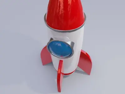 CARTOON ROCKET  3D model