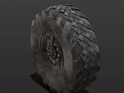 Tire 3D Model  Low-poly 3D model