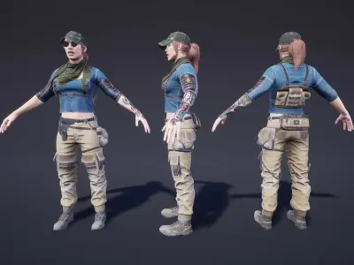 Adventure Characters Pack Low-poly 3D model