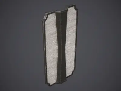 Shield Pavise Low-poly 3D model