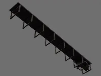 Conveyor Belt 1B Low-poly 3D model