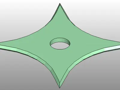 Throwing Star - Type 3 3D model