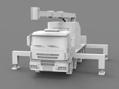 STL printable truck 3D print model 3D print model