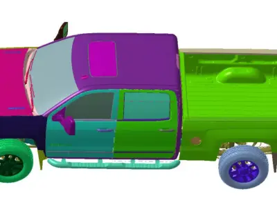Chevrolet Silverado 2500 2015 Pickup Vehicle 3d scan data 3D model