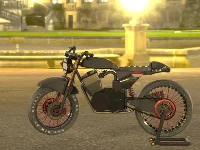 Custom Motorcycle 3D model