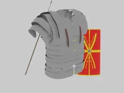 Acient Roman Armor Set Low-poly 3D model