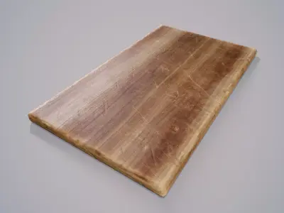 Wooden Cutting Board Low-poly 3D model