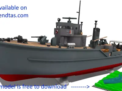 Ton Class Minesweeper 1m RC Ready 3D print model