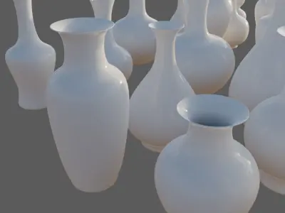 Chinese Classic Sytle Pocelain Vases Collection - 28 models 3D model