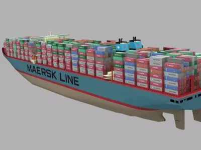 Triple E container ship 3D model